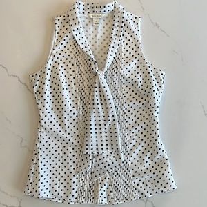 White House Black Market Women’s Polka Dot Blouse - Size M